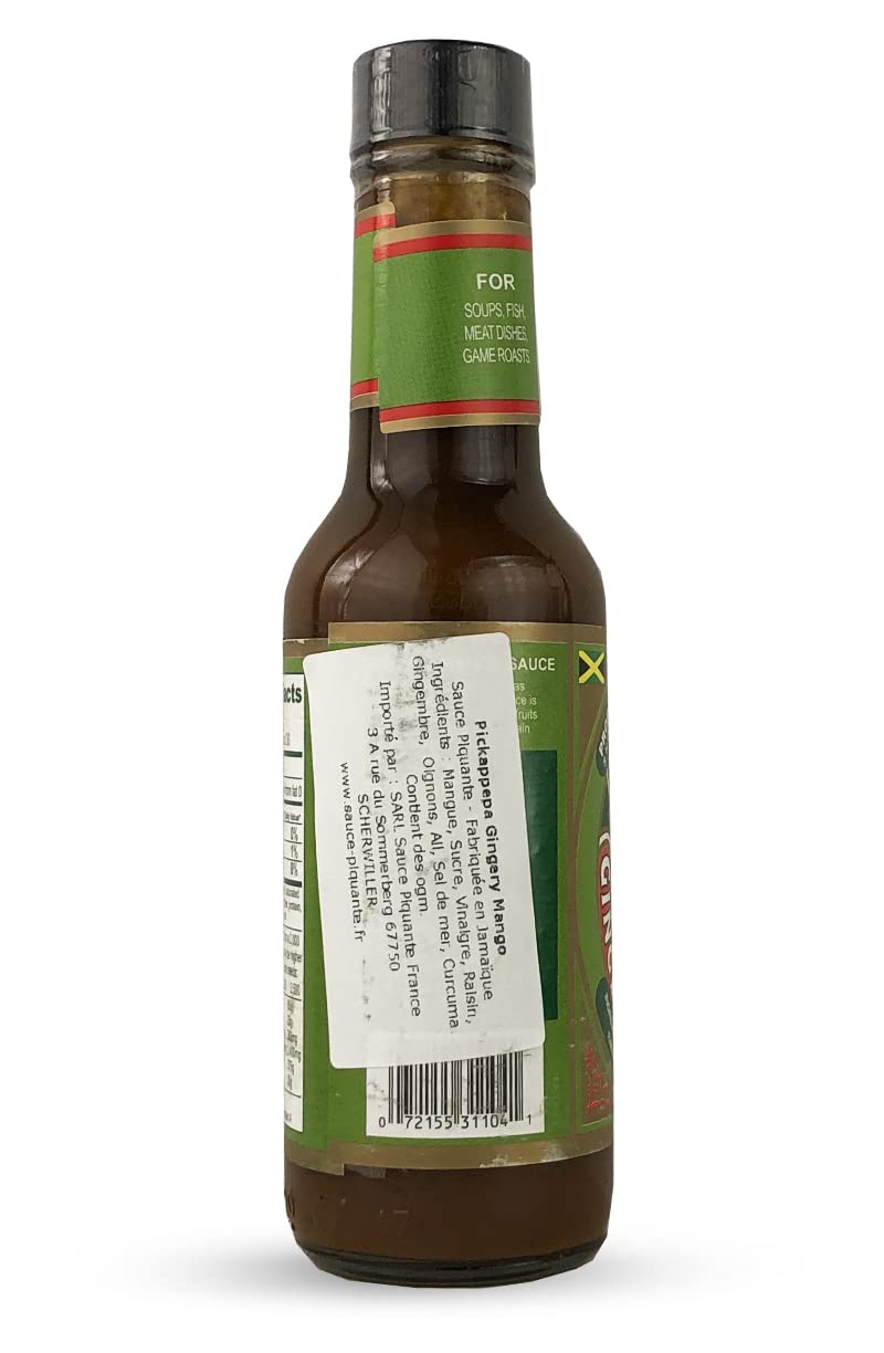 Pickapeppa Gingery Mango Hot Sauce 5oz (Pack of 3)