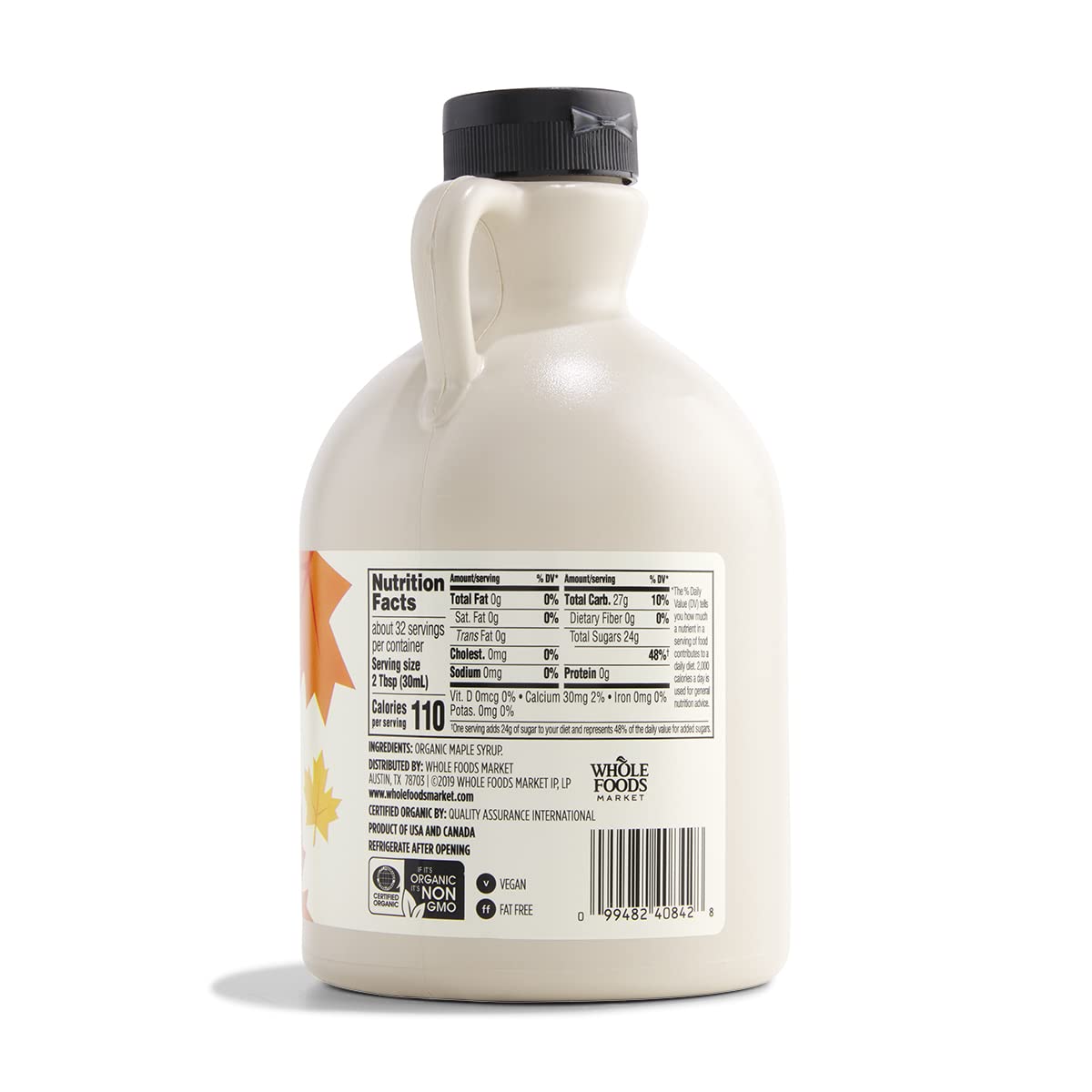 365 by Whole Foods Market Organic Grade A Dark Maple Syrup, 32 Fl Oz - Natural Sweetener for Cooking and Baking