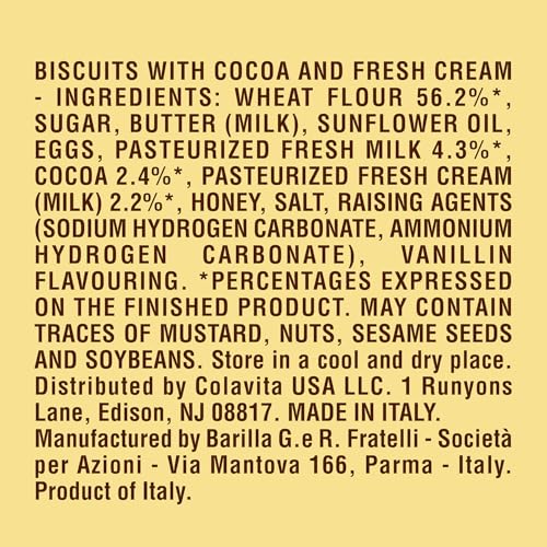 Mulino Bianco Abbracci 12.35oz (350g) - Authentic Italian Biscuits with Cocoa and Cream - Perfect Snack or Coffee Companion - Made with Natural Ingredients and No Palm Oil