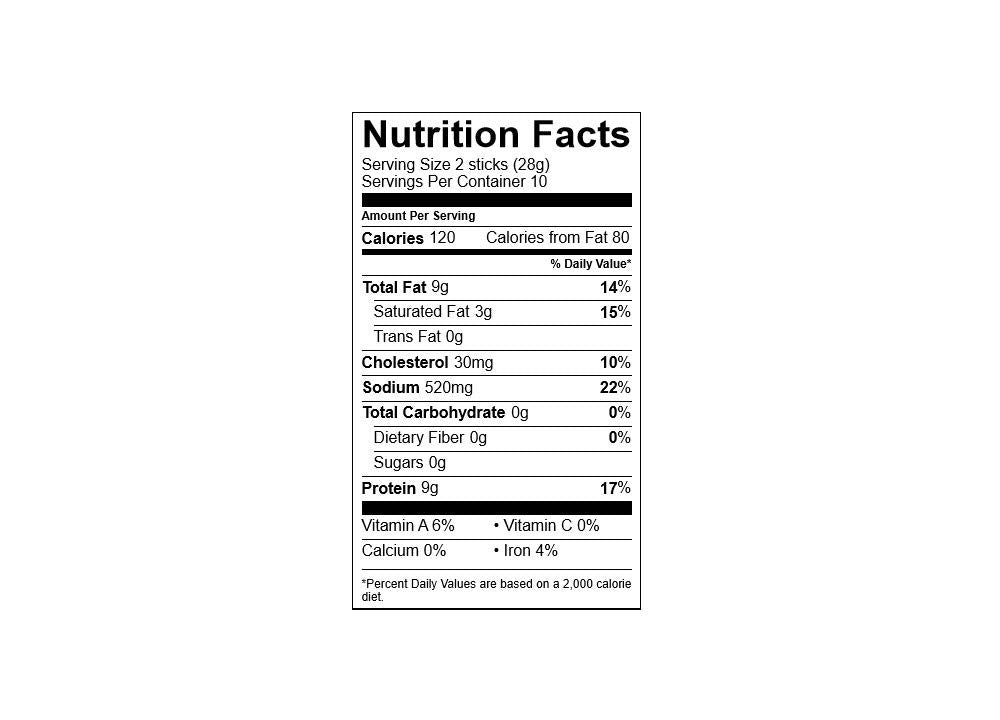 Bavarian Meats Hot & Spicy Lil Landjaeger Meat Sticks, Smoked Sausage Snacks, Gluten Free, Keto Friendly, 10 Ounce