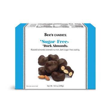 Sees Candies Sugar Free Dark Almonds 10.5 oz