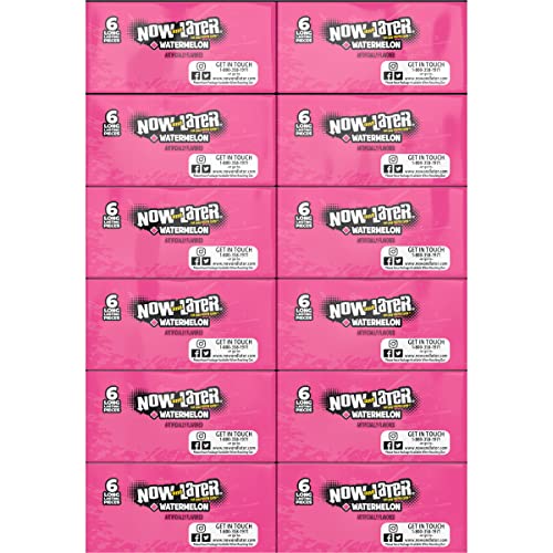 Now And Later Candy, Watermelon Flavor, 0.93 Ounce Bars (Pack Of 24)