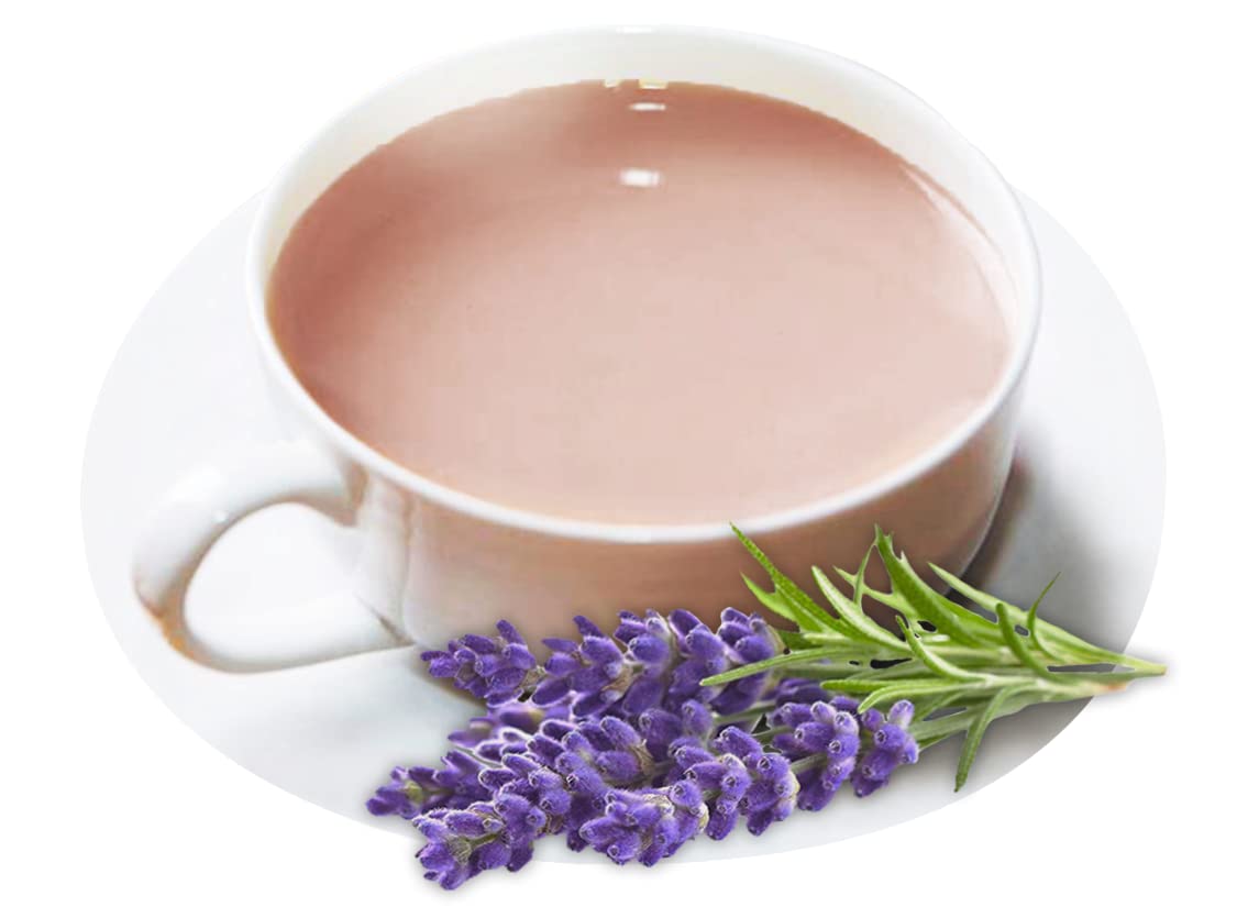 Gino Lavender Milk Tea, 14 Oz (400 G), With 2 Inspiration Industry Coffee Spoons (2 Packs)
