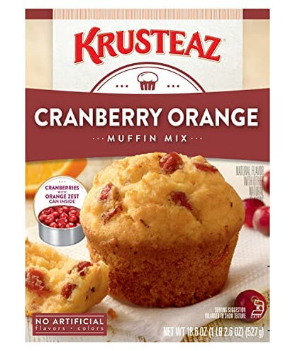 Krusteaz Cranberry Orange Muffin Mix, Contains Cranberries with Orange Zest (18.6 Ounce (Pack of 6))