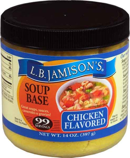 L.B. Jamisons Chicken Flavored Soup Base, 2-Pack 14 oz. Jars
