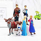 Feipai Frozen Cake Topper Figures Set, 6 Pieces, Plastic Decorations for Birthday Party