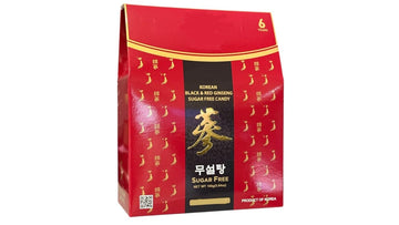 Korean Ginseng Candy, Sugar Free (2 Packs, Black And Red Ginseng)