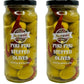 Sanniti Piri Piri Peppers Stuffed greek Olives Net Weight 16 oz - Drained Weight 10 oz (Pack of 2)
