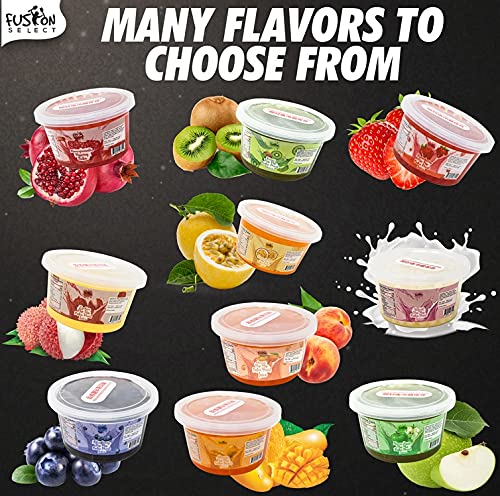 Fusion Select Bursting Bobas Popping Bobas Pearls Fruit Tea Snack Toppings (Mango, 2 Pack)