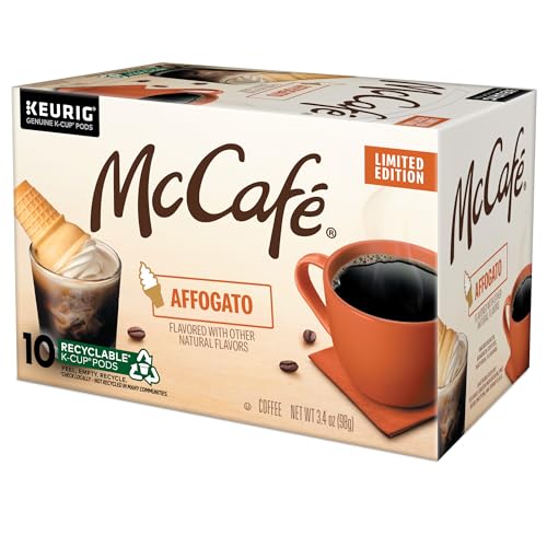 McCafe Affogato  Single Serve Keurig K-Cup Pods  Flavored Coffee  Limited Edition  60-Count Box (6 Packs of 10)