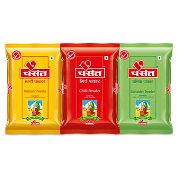 VASANT Masala Powder Combo | Pack of 3 (Chilli Powder + Turmeric Powder + Coriander Powder) | Chilli | Red Chilli | Turmeric | H