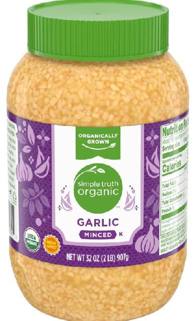 Organic Garlic Minced (1 Jar, 32 oz.)