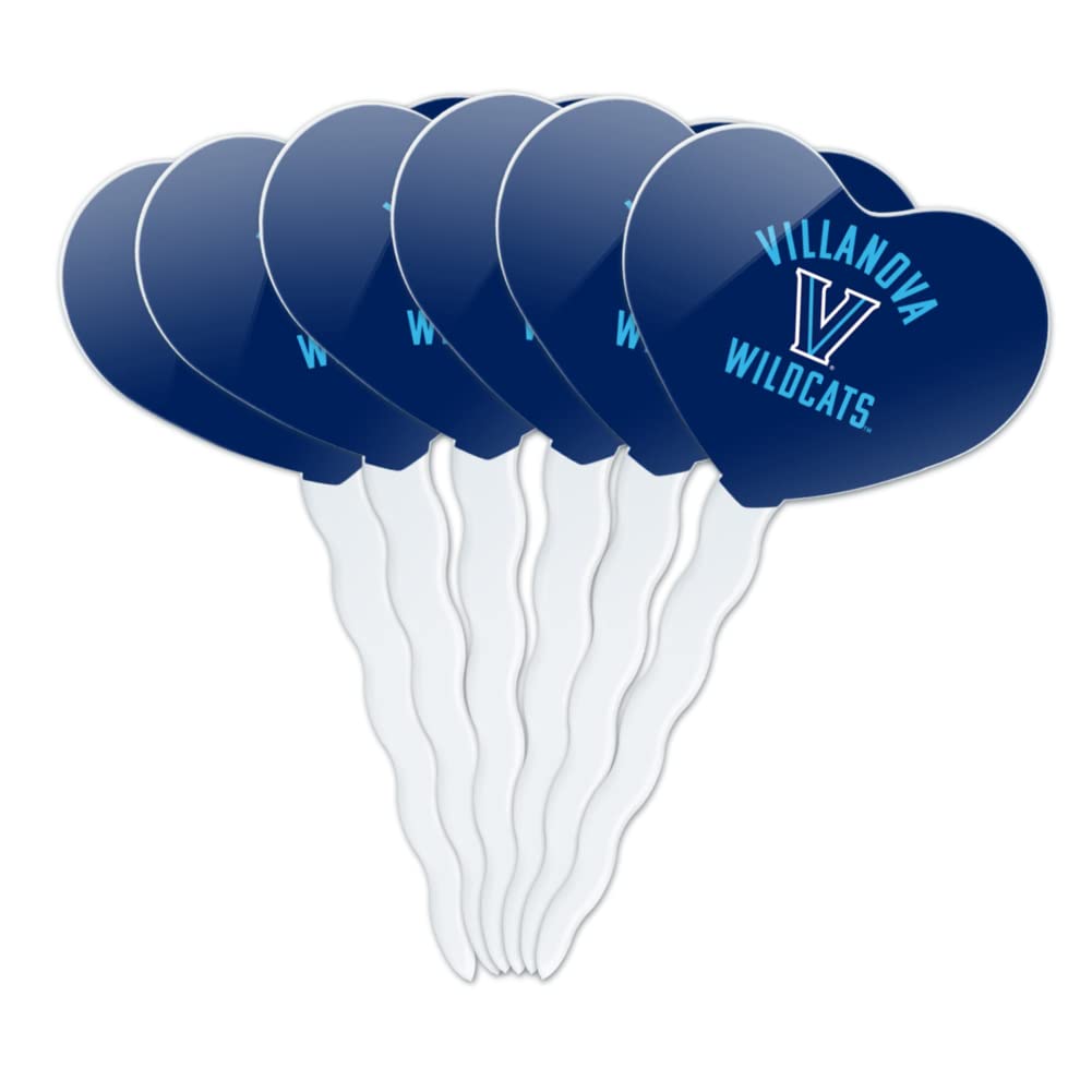 GRAPHICS & MORE Acrylic Cupcake Picks Set of 6 - Villanova University Wildcats Decor Toppers