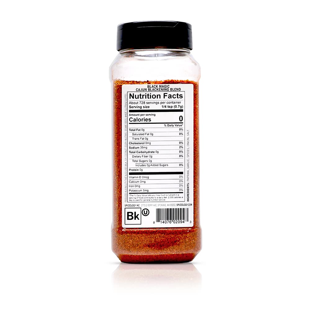 Spiceology - Black Magic - Cajun Blackening Spice Blend - Spicy Creole Dry Rub and Seasoning - Use On: Beef, Chicken, Mac N' Che