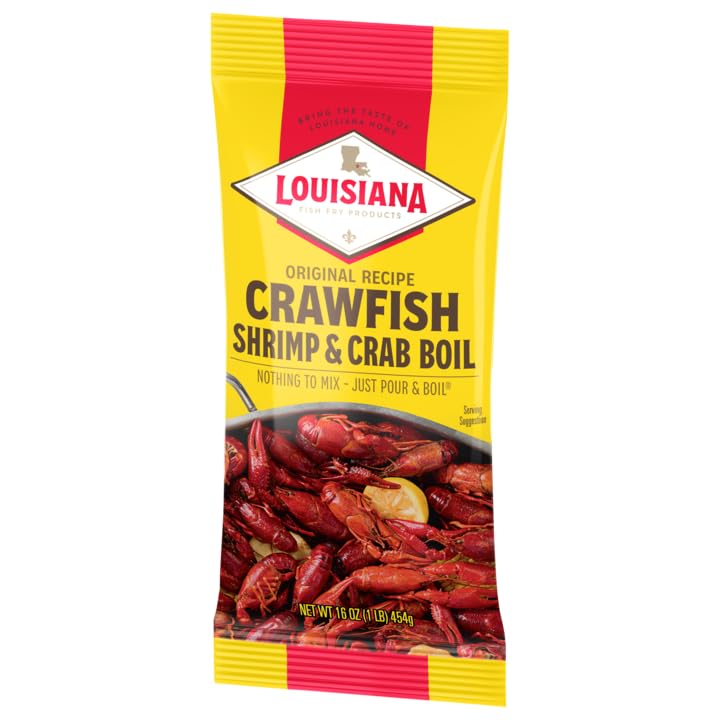 Louisiana Fish Fry Crawfish, Shrimp & Crab Boil, 16oz, Pack of 3, 48 Ounce