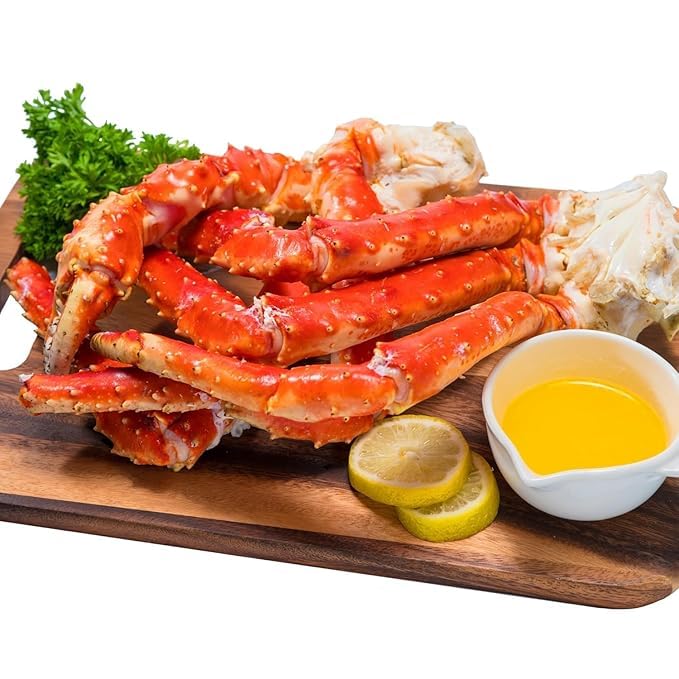 Colossal King Crab Legs - Wild-Caught  Pre-Cooked  Frozen - Sustainably Sourced Red King Crab from Norway (3 Pound)