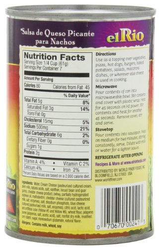 El Rio, Nacho Chs Sce Hot, 15 Oz, (Pack Of 12)