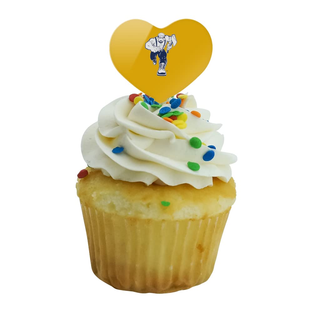 GRAPHICS & MORE Cupcake Picks Set of 6, Acrylic, Northern Arizona University Heart Love Design