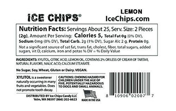 Ice Chips Xylitol Candy Tins 5.28 Oz Total (Lemon, 3 Pack) - Includes Band As Shown