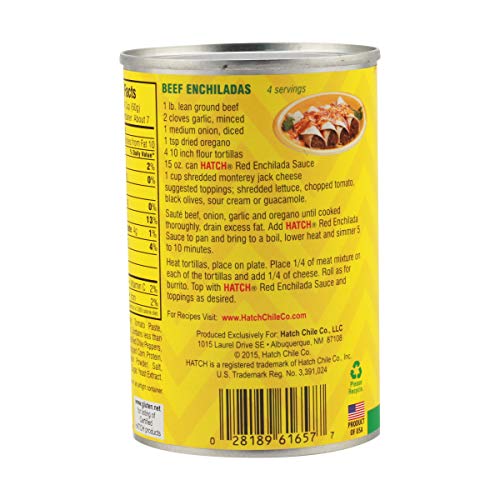 Hatch Chili Company Organic Mild Red Enchilada Sauce, 15 Oz (Pack Of 6)