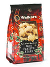 Walkers Shortbread Mini Festive Stars Shortbread Holiday Cookies, 4.4-Ounce Bag (Pack of 6)