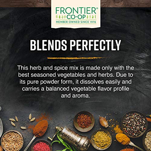 Frontier Co-Op Vegetarian Broth Powder, 1-Pound Bulk Bag, Broth, Soup Base, Gravy, Hot Drink, Kosher