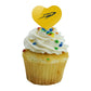 GRAPHICS & MORE Cupcake Picks Set of 6, Acrylic, Heart Design, University of Toledo, One Size