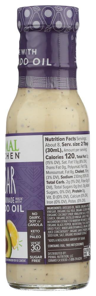 Primal Kitchen, Dressing, Casear, Df, Pack Of 6, Size 8 Fz