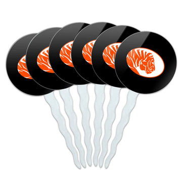 East Central University Secondary Logo Cupcake Picks Toppers Decoration Set of 6