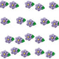 OCREME Royal Icing Sugar Flower Decorations, 1/2 Inch, Purple, Set of 24, Cake and Cupcake Toppers for Birthday, Wedding, Baby Shower