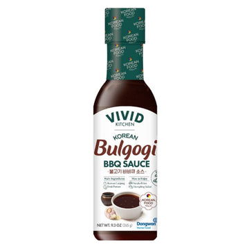 VIVID KITCHEN Bulgogi Sauce - Korean Fusion Marinade & Dipping Sauce - 8.6 oz Bottle - Authentic Sweet & Savory Flavor - No MSG 