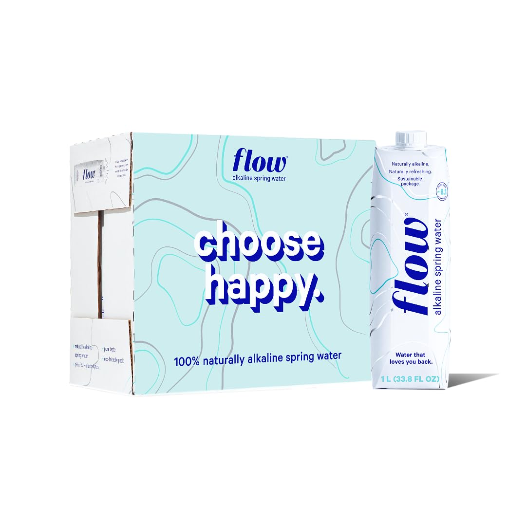 Flow Alkaline Spring Water - Refreshing Taste Of Natural Alkaline Water With Natural Electrolytes, Eco-Friendly Packaging, Non-G