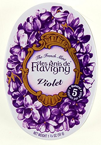 2 Packs Les Anis de Flavigny Hard Candy 1.75-ounce (50g) Tins (Violet 2-Pack)