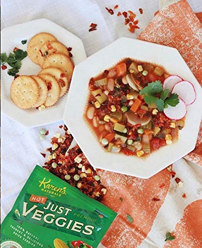 Karens Naturals Hot Just Veggies, 3 Ounce Pouches, Keto Friendly All Natural Freeze Dried Vegetables, Vegan, Paleo, Gluten Free