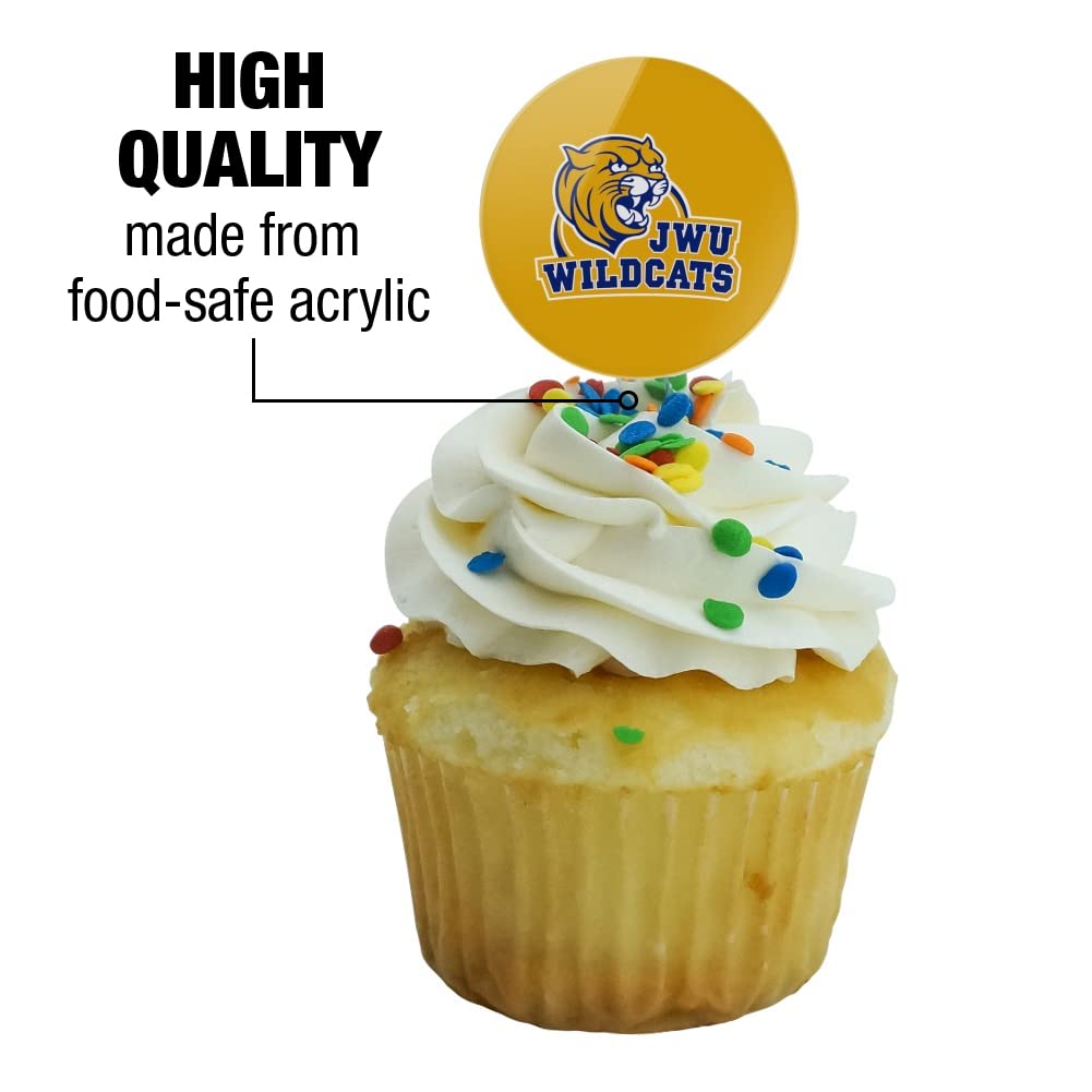 Johnson & Wales University Secondary Logo Cupcake Picks Toppers Decoration Set Of 6