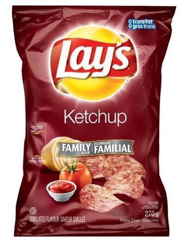 Canadian Lays Ketchup Flavour Chips [5 Large Bags] By Lay'S