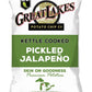 Kettle Cooked Potato Chips by Great Lakes Value Pack Bundled by SUPERDEALS | 1.375 Oz Bag | Pickled Jalapeno | Pack of 12 with m