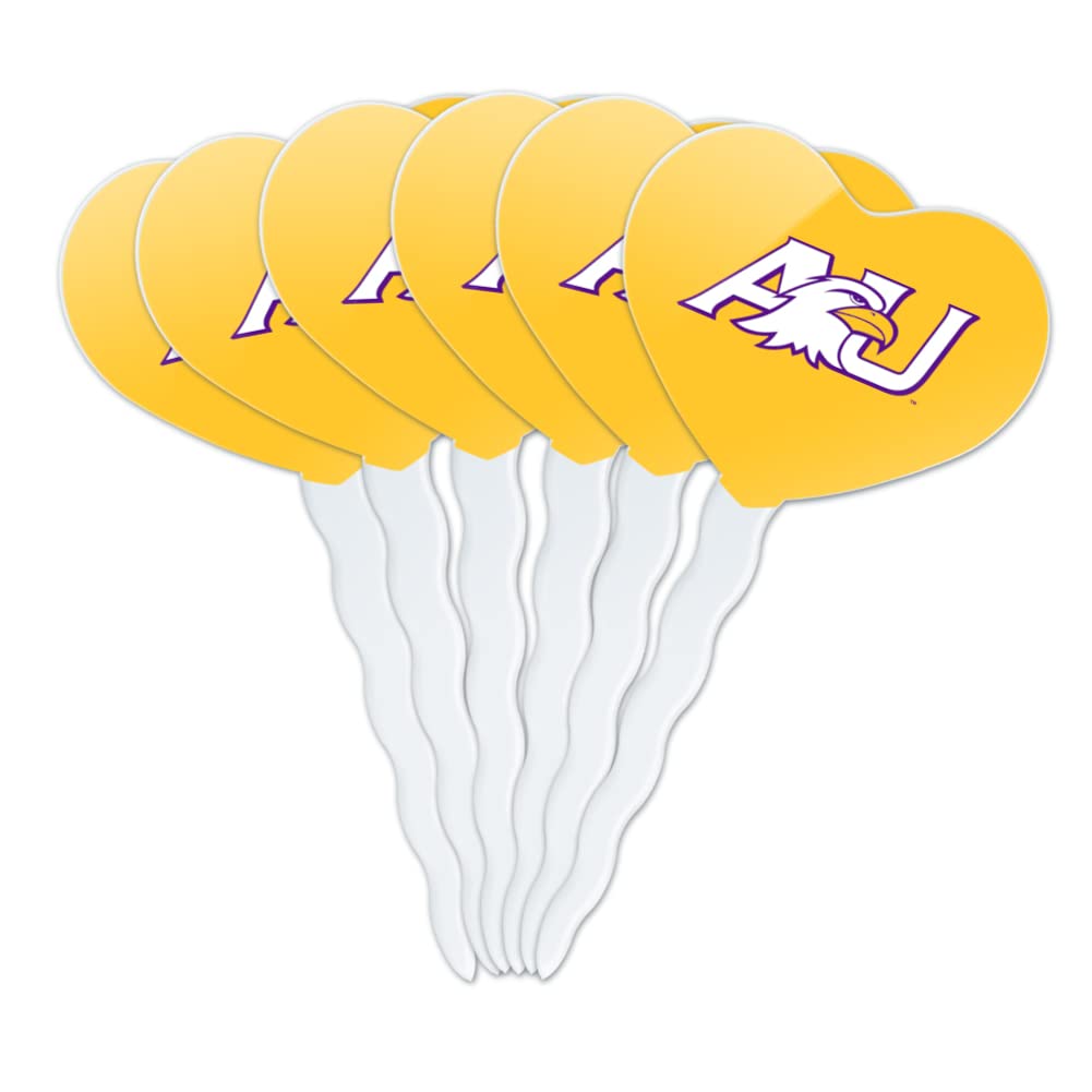 GRAPHICS & MORE Cupcake Picks Set of 6 - Acrylic Heart Decoration - Ashland University