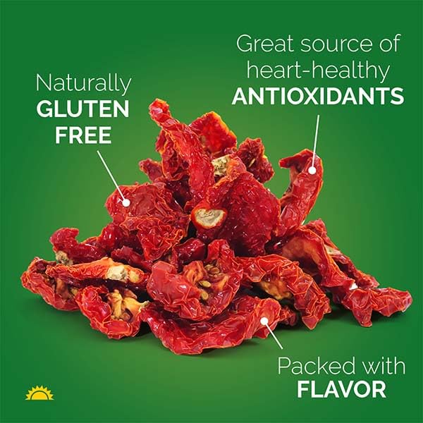 Sun-Dried Tomatoes in Oil, 16oz (Pack of 2) Julienne Cut with Herbs by CALIFORNIA SUN DRY | Gluten-Free and Antioxidant Rich