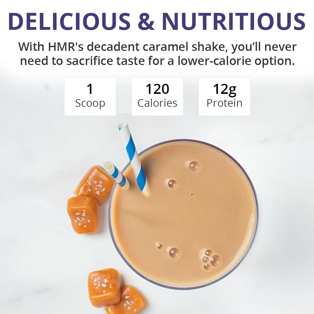 HMR 120 Shake Meal Replacement Powder | Salted Caramel Shake Mix to Support Healthy Weight Loss | 12g of Protein | Nutritional D