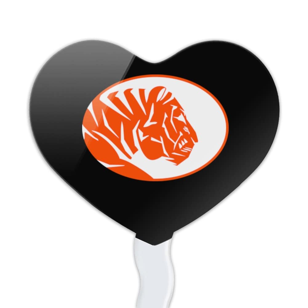 GRAPHICS & MORE Cupcake Picks Set of 6, Acrylic, East Central University, Heart Love Design, One Size