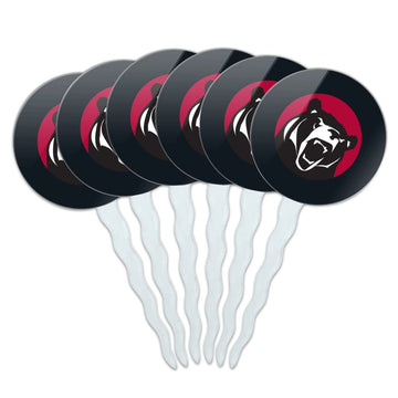Lenoir-Rhyne University Secondary Logo Cupcake Picks Toppers Decoration Set of 6
