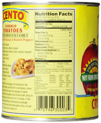 Cento Crushed Tomatoes, 28-Ounce Cans (Pack Of 12)