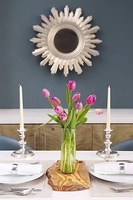 Kabloom Flowers - Mother'S Day Collection - 10 Pink Tulips With Vase, Gift For Birthday, Sympathy, Anniversary, Get Well, Thank