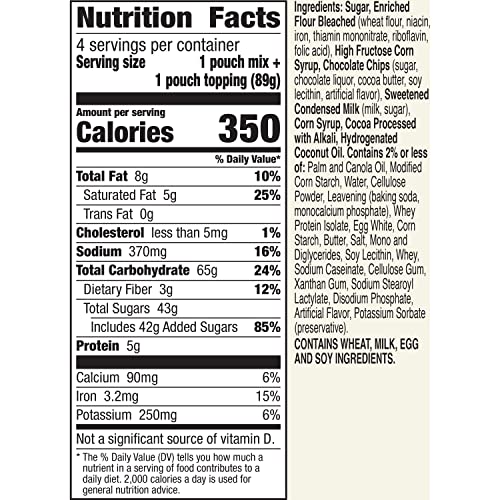 Betty Crocker Mug Treats Chocolate Caramel Cake Mix with Caramel Topping, 4 Servings, 12.5 oz.