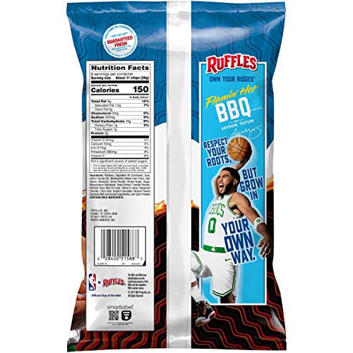 Ruffles Flamin' Hot Bbq, 8.0 Oz