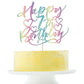 Yetxel Cake Topper - Happy 7th Birthday, Boys & Girls, Paper, Colorful Design