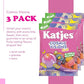 Katjes Vegan Gummy Candy, Sweet and Sour Fruity Snacks, 4.9oz Bags, 3 Pack, Gelatin-Free, No HFCS, Palm Oil Free