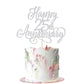 Arokippry Silver Glitter Happy 25Th Anniversary Cake Topper - Company Anniversary Party /25Th Birthday Party Decorations