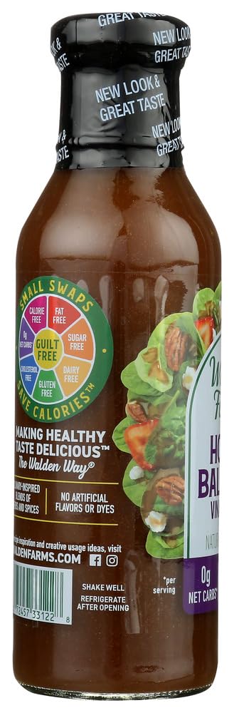 Walden Farms Honey Balsamic Vinaigrette Salad Dressing 12Oz 6-Pack